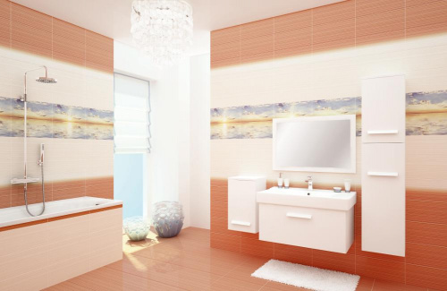 Плитка керамическая Cersanit Sunrise Cherry CW2H454DT панно 40х88